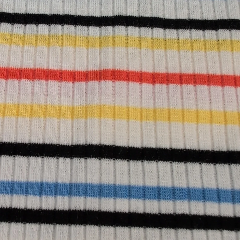 Free People Long Sleeve Striped Ribbed Shirt with Mock Turtleneck Size Large